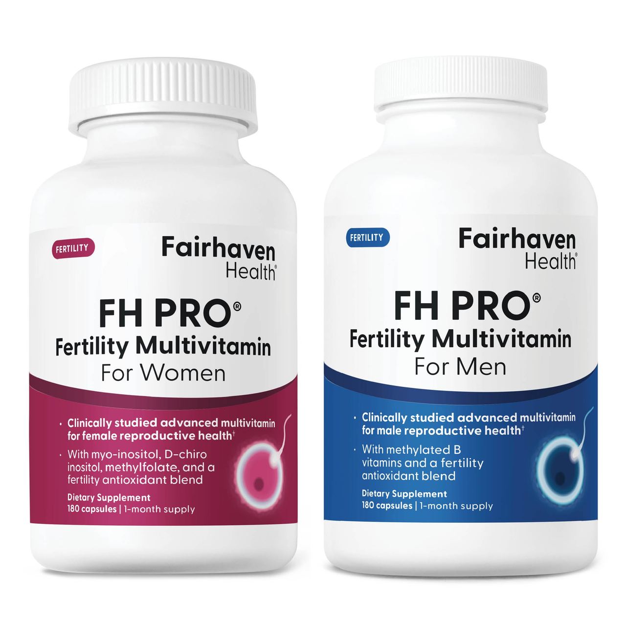 FH PRO Fertility Multivitamin Combo Pack — for women and men